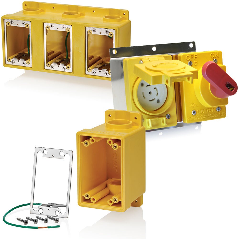 Groupement de boîtes FD avec boîtes Wetguard en PVC rigide et en acier inoxydable