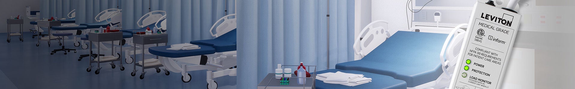 Lisières d’alimentation dans la salle d’hôpital