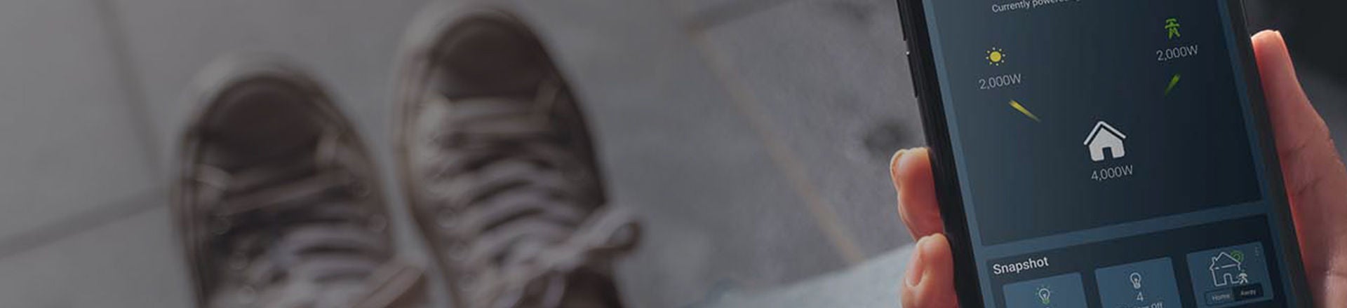 Gros plan sur l’écran de l’application Mon Leviton du panneau de distribution