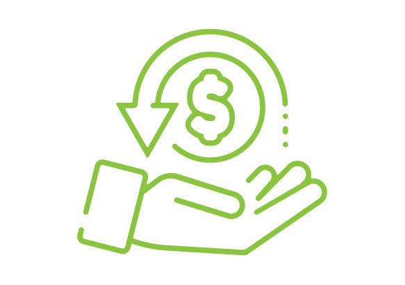 Le panneau «&nbsp;Main avec de l’argent&nbsp;» ci-dessus indique des remises et des incitatifs